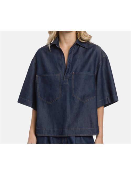 DENIM REGULAR SHIRT DONDUP | DC458.DF0266D.MC4800 BLU